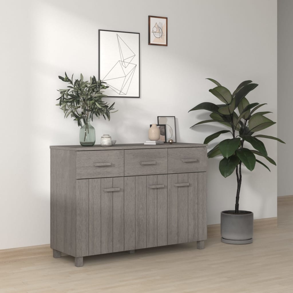 vidaXL Sideboard HAMAR Honigbraun 113x40x80 cm Massivholz Kiefer