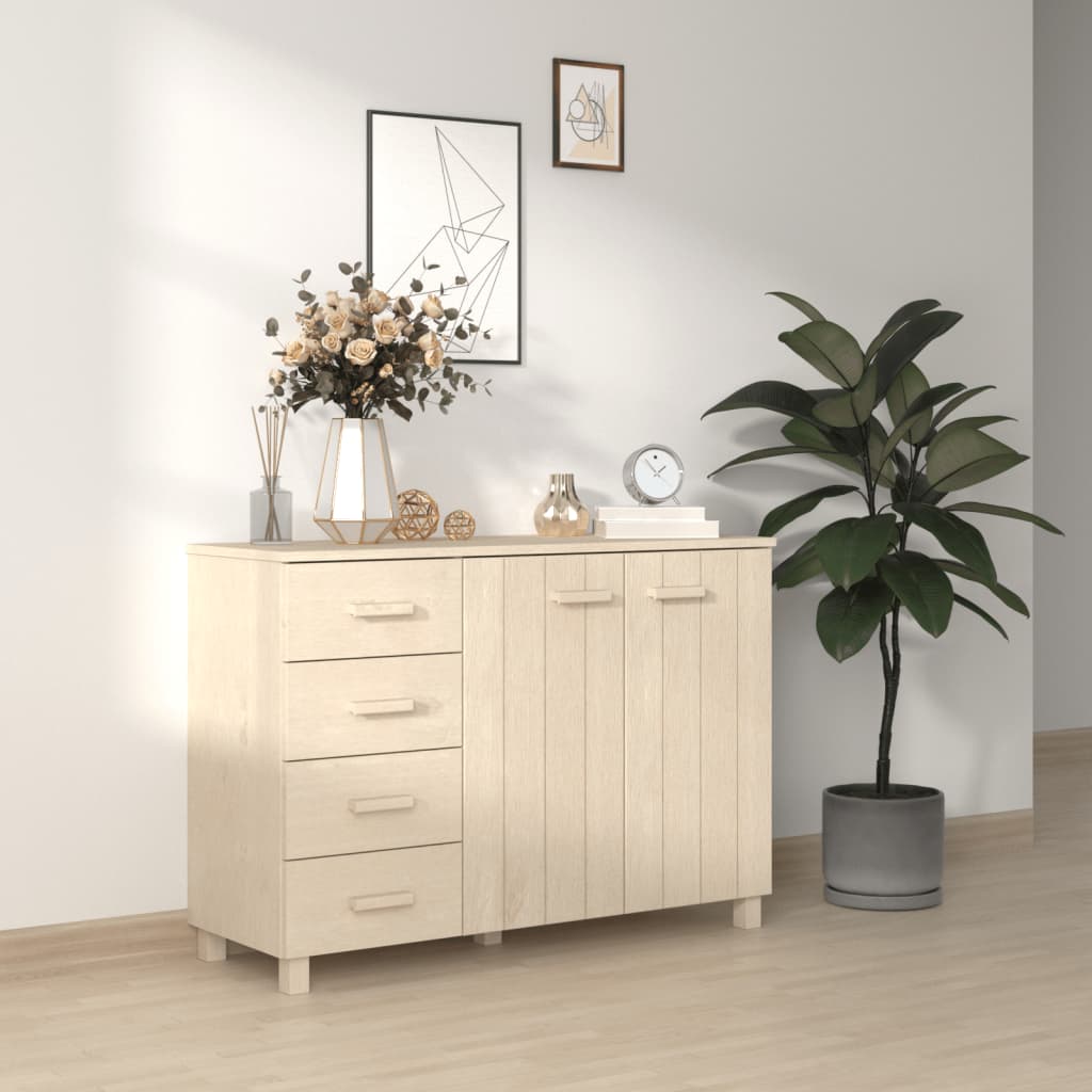 vidaXL Sideboard HAMAR Honigbraun 113x40x80 cm Massivholz Kiefer