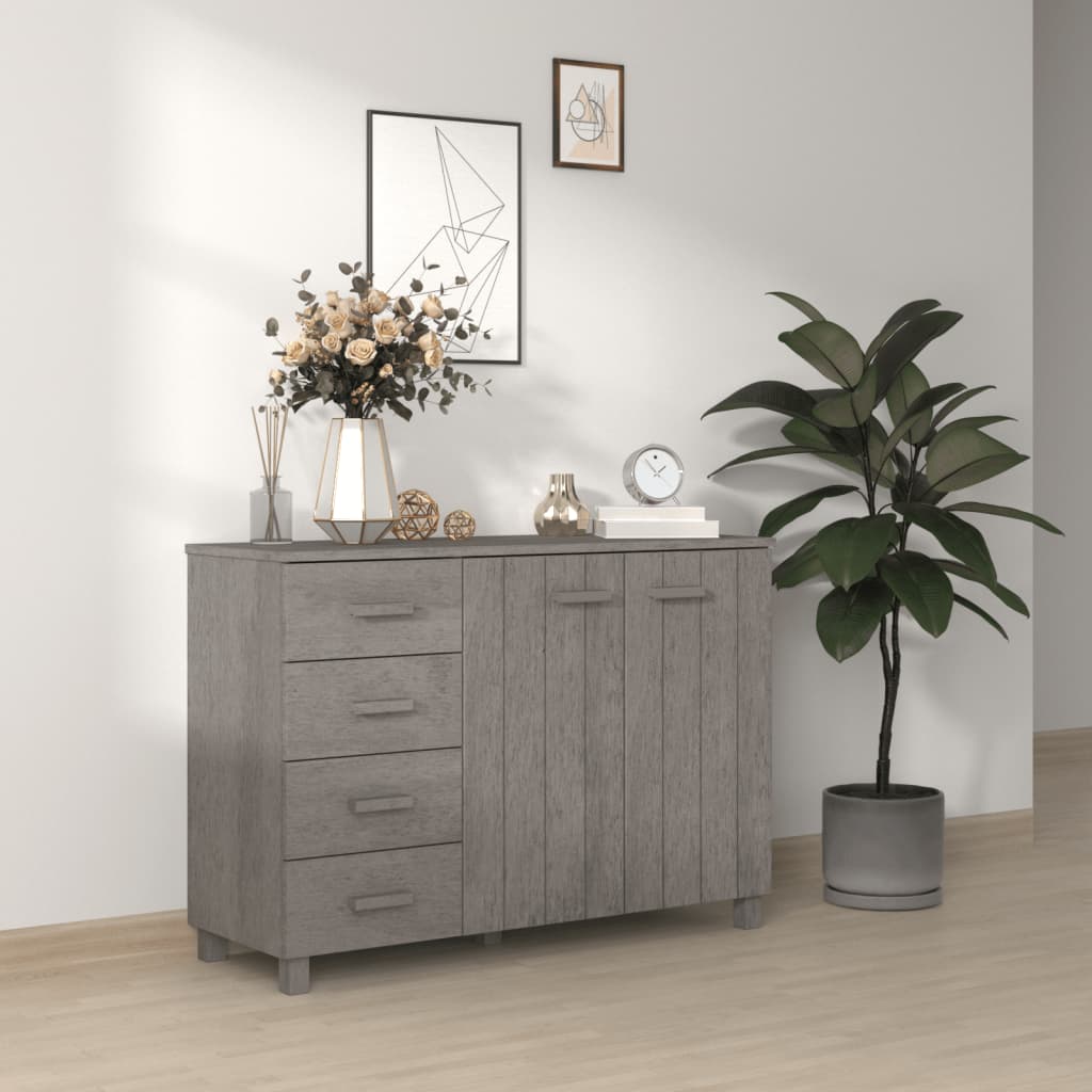 vidaXL Sideboard HAMAR Honigbraun 113x40x80 cm Massivholz Kiefer