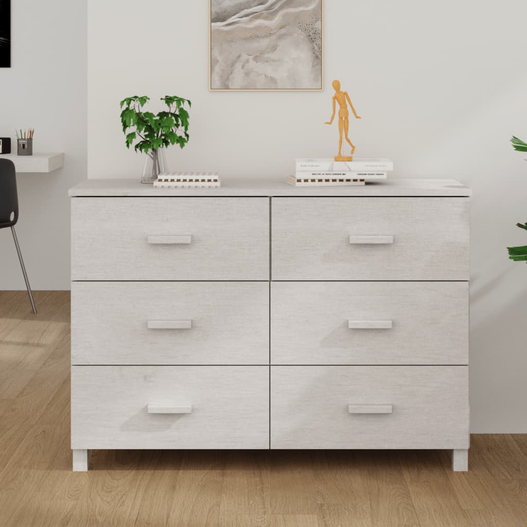 vidaXL Sideboard HAMAR Honigbraun 113x40x80 cm Massivholz Kiefer