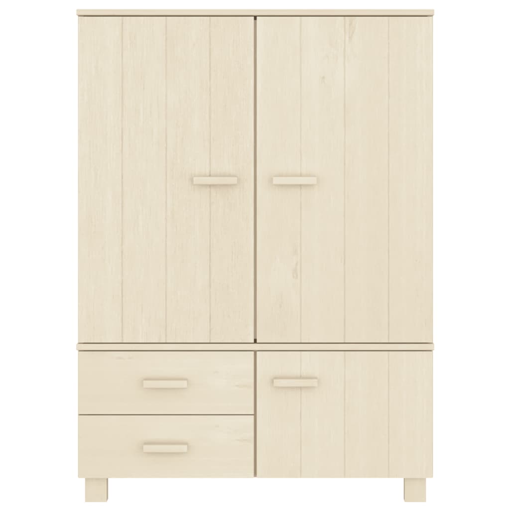 vidaXL Kleiderschrank HAMAR Honigbraun 99x45x137 cm Massivholz Kiefer