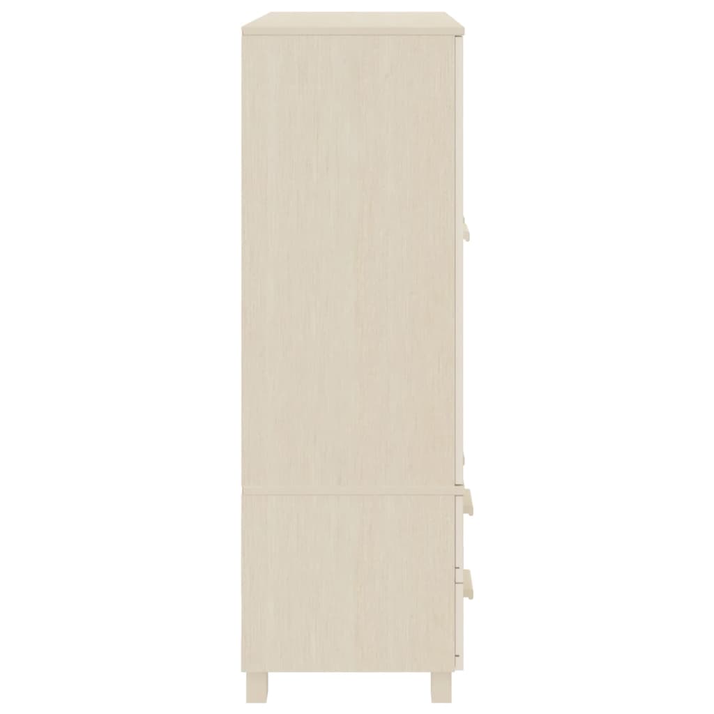 vidaXL Kleiderschrank HAMAR Honigbraun 99x45x137 cm Massivholz Kiefer