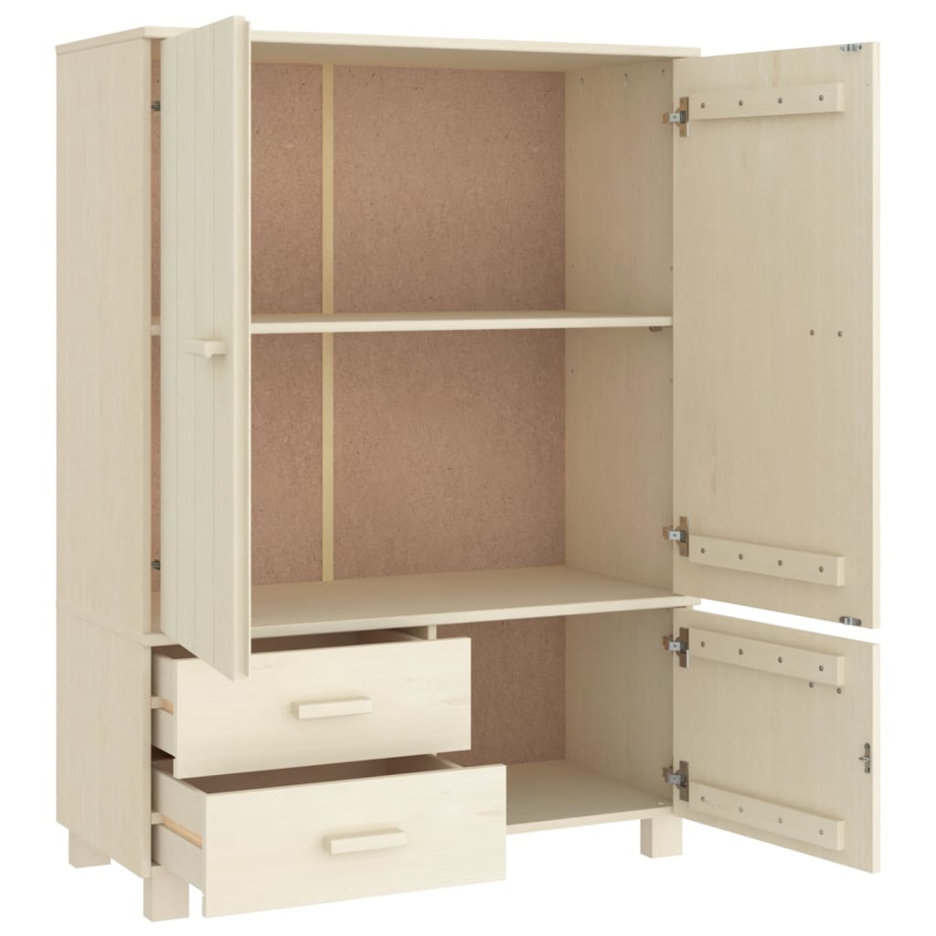vidaXL Kleiderschrank HAMAR Honigbraun 99x45x137 cm Massivholz Kiefer