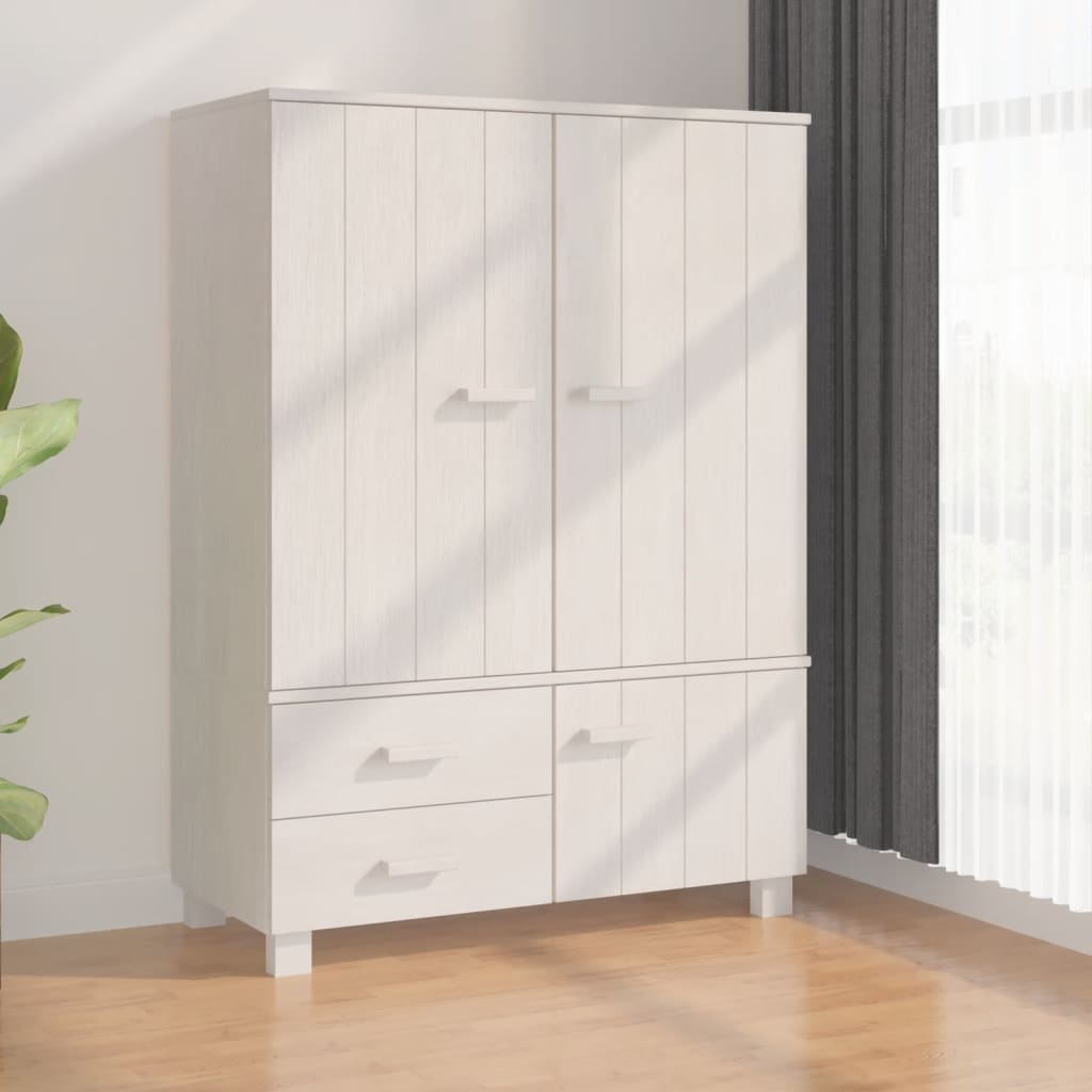 vidaXL Kleiderschrank HAMAR Honigbraun 99x45x137 cm Massivholz Kiefer