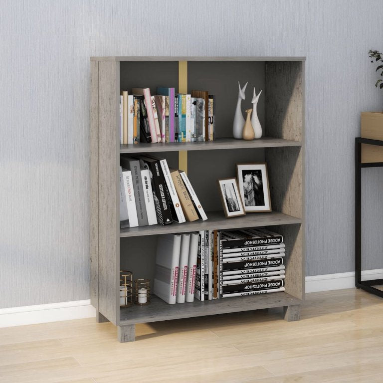 vidaXL Bücherschrank HAMAR Honigbraun 85x35x112 cm Massivholz Kiefer