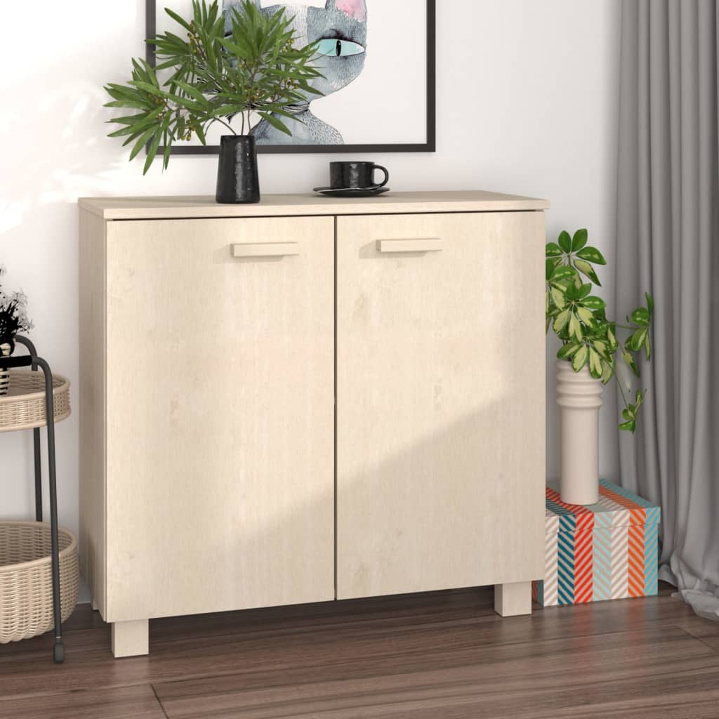 vidaXL Sideboard HAMAR Honigbraun 85x35x80 cm Massivholz Kiefer