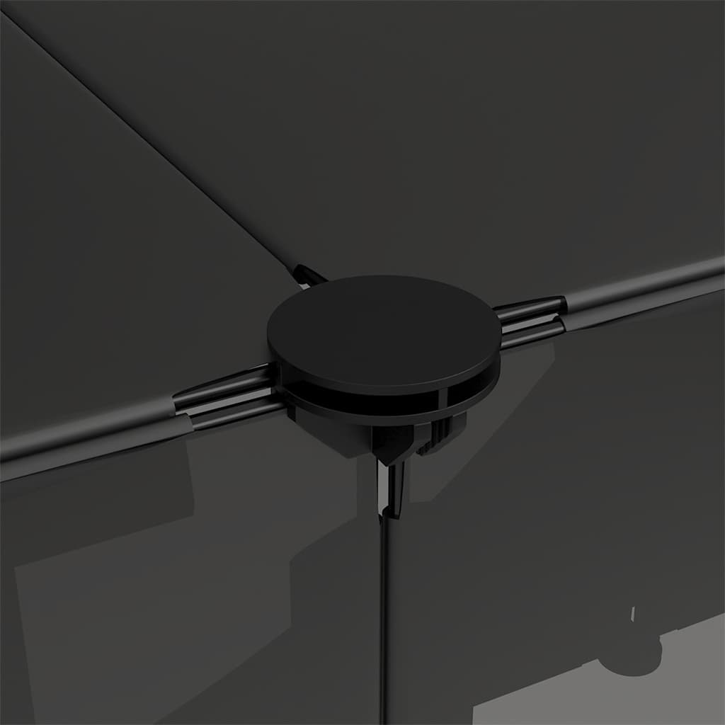 vidaXL Kleintierkäfig Schwarz 143x107x93 cm PP und Stahl