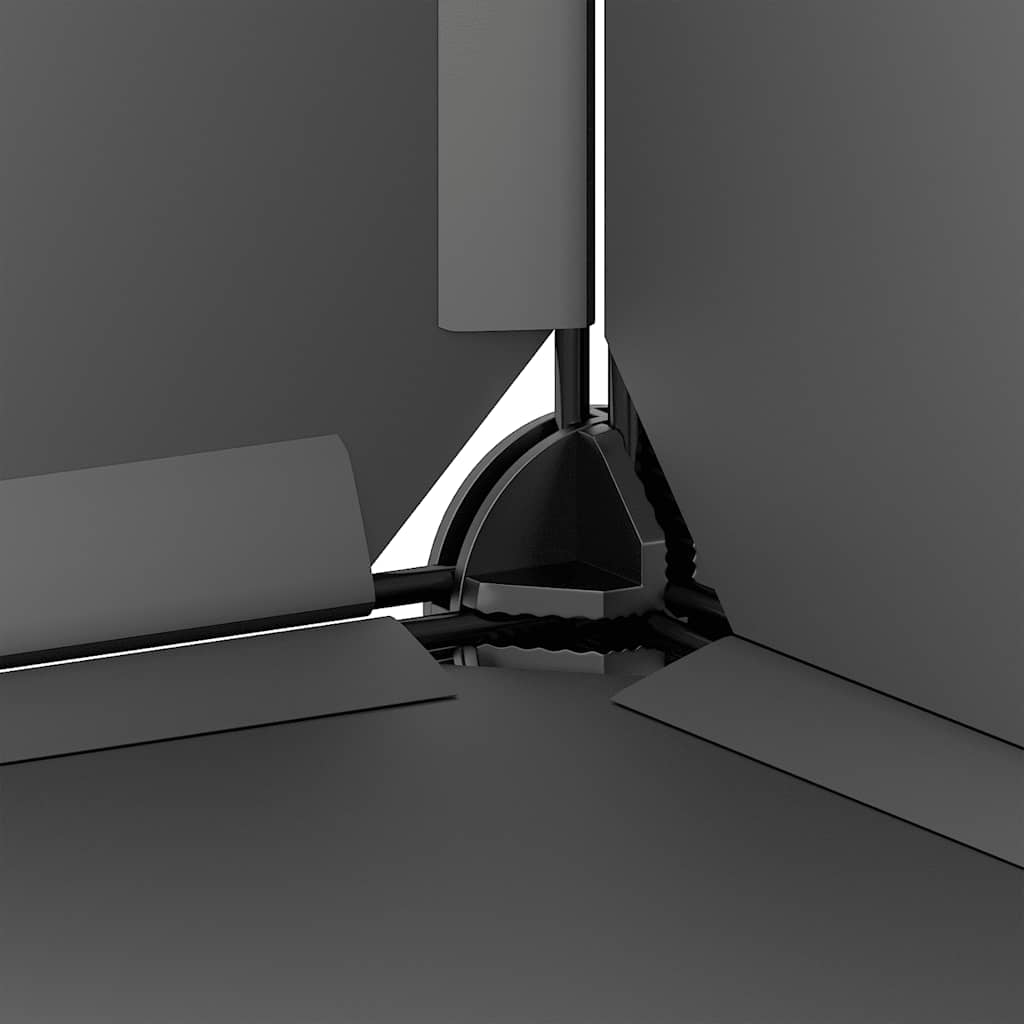 vidaXL Kleintierkäfig Schwarz 142x74x93 cm PP und Stahl