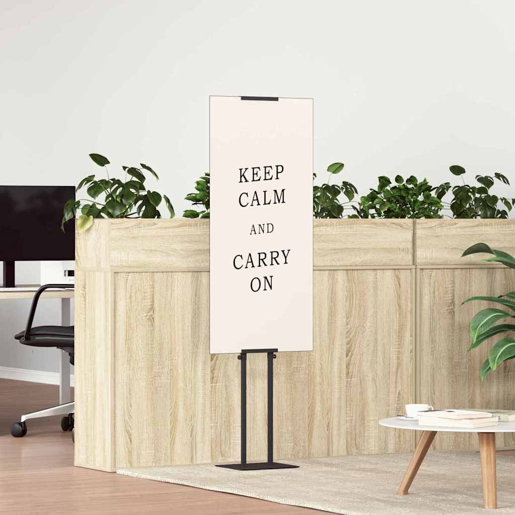 vidaXL Messestände 2 pcs Schwarz 30 x 24 x 208 cm Eisen