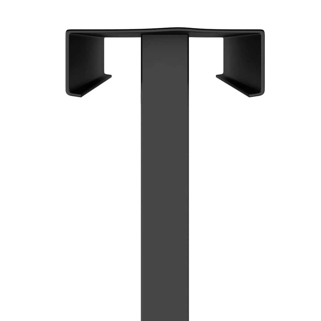 vidaXL Messestände 2 pcs Schwarz 30 x 24 x 208 cm Eisen