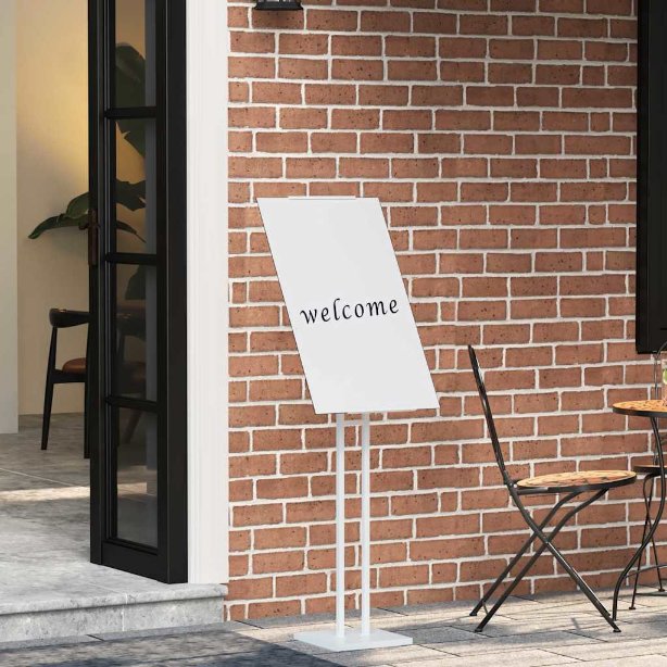 vidaXL Messestände 2 pcs Schwarz 26,5 x 26,5 x 127 cm Stahl