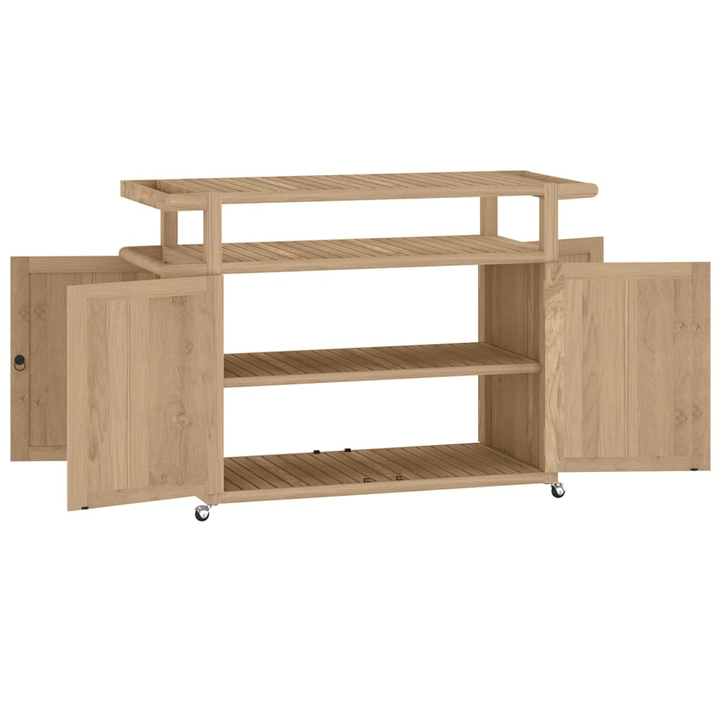 vidaXL Barwagen 120x50x90 cm Massivholz Teak