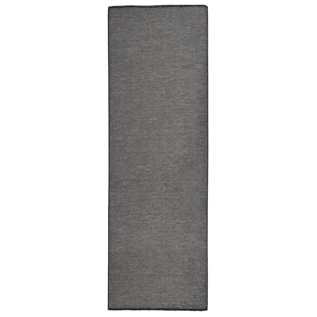 vidaXL Outdoor-Teppich Flachgewebe 80x250 cm Grau
