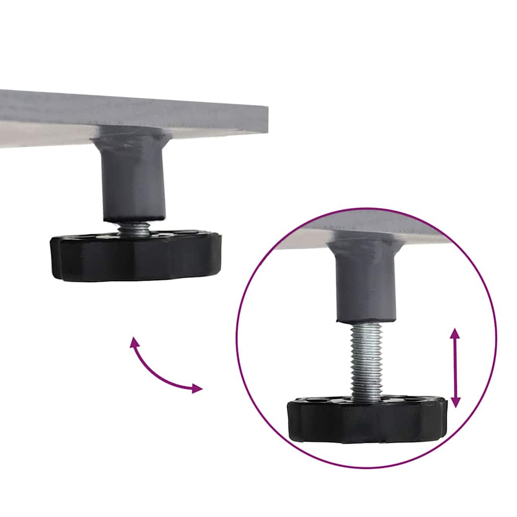 vidaXL Sonnenschirmständer Dunkelgrau Holzlook 100 x 100 x 4 cm Stahl