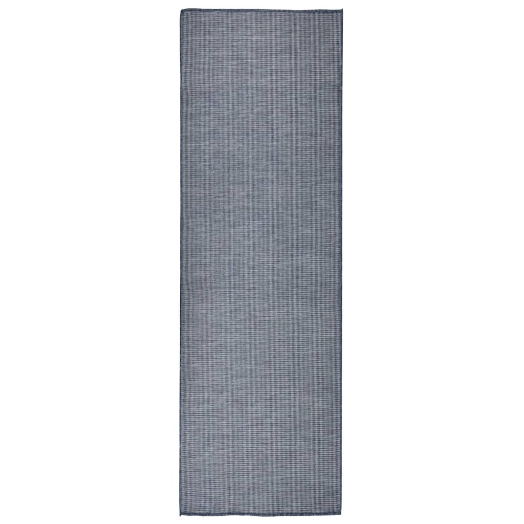 vidaXL Outdoor-Teppich Flachgewebe 80x250 cm Grau
