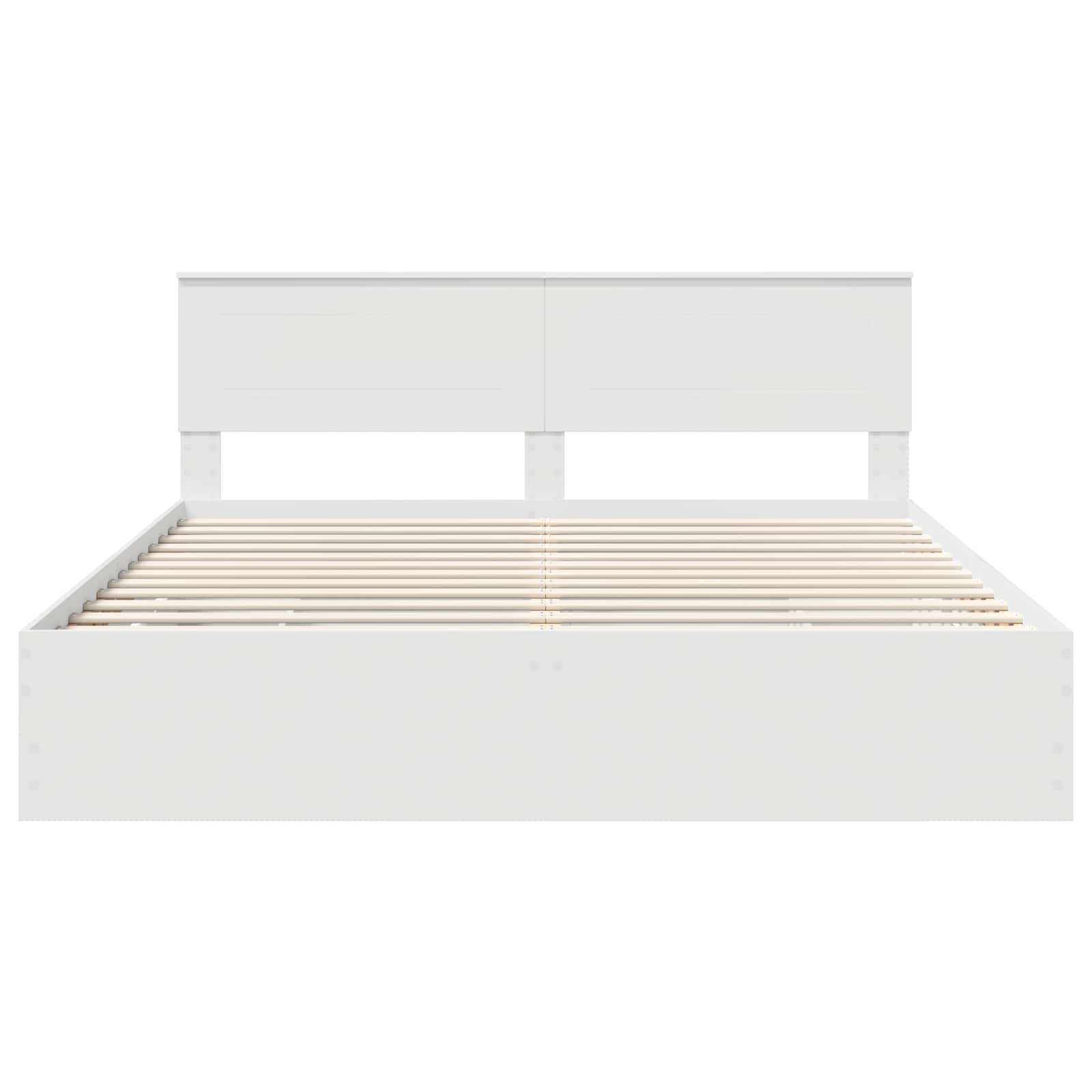 vidaXL Bettrahmen mit Schubladen Weiß 200 x 200 cm Ingenieurs Holz