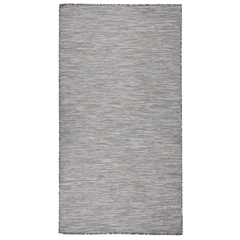 vidaXL Outdoor-Teppich Flachgewebe 80x250 cm Grau