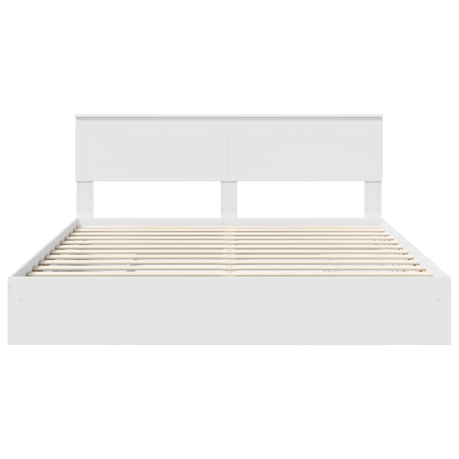 vidaXL Bettrahmen mit Schubladen Weiß 200 x 200 cm Holzwerkstoff