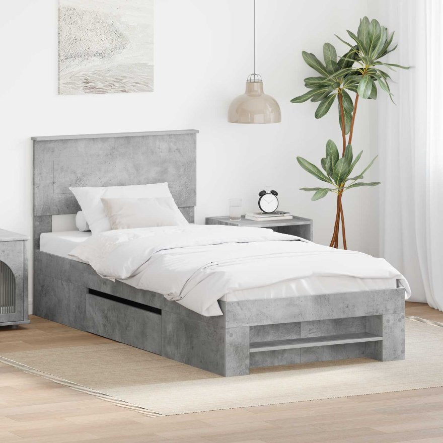 vidaXL Bettrahmen mit Kopfteil Weiß 200 x 200 cm Holzwerkstoff