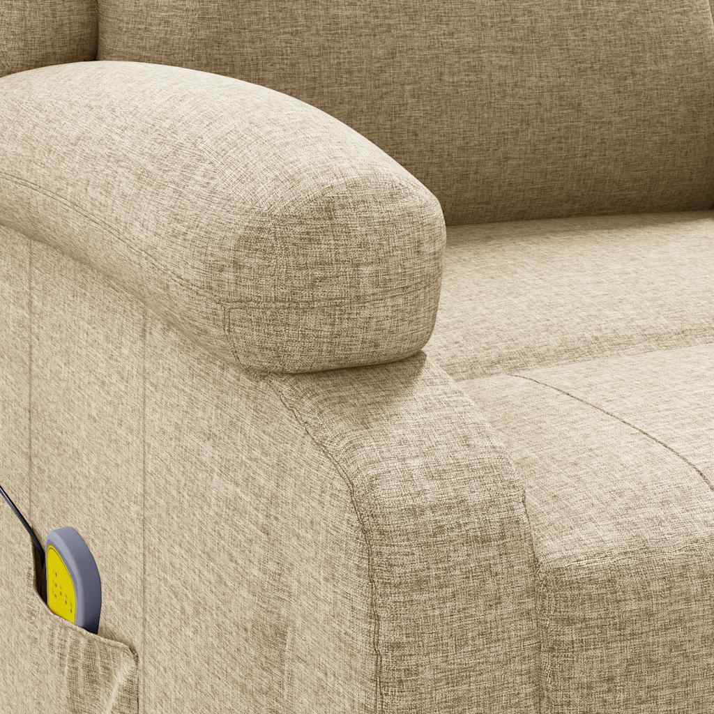 vidaXL Massagesessel Creme Stoff