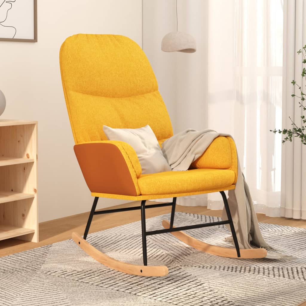 Schaukelsessel mit Hocker Blau Stoff