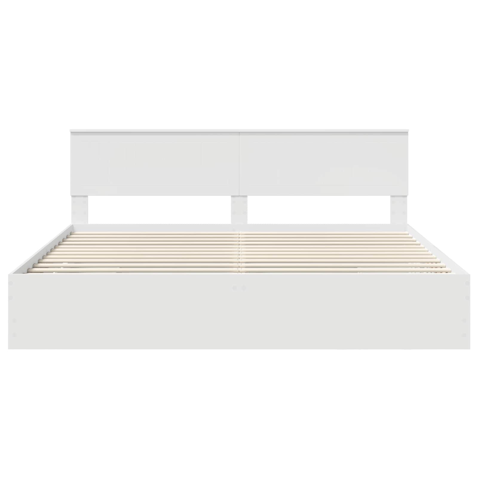 vidaXL Bettrahmen mit Schubladen Weiß 200 x 200 cm Ingenieurs Holz