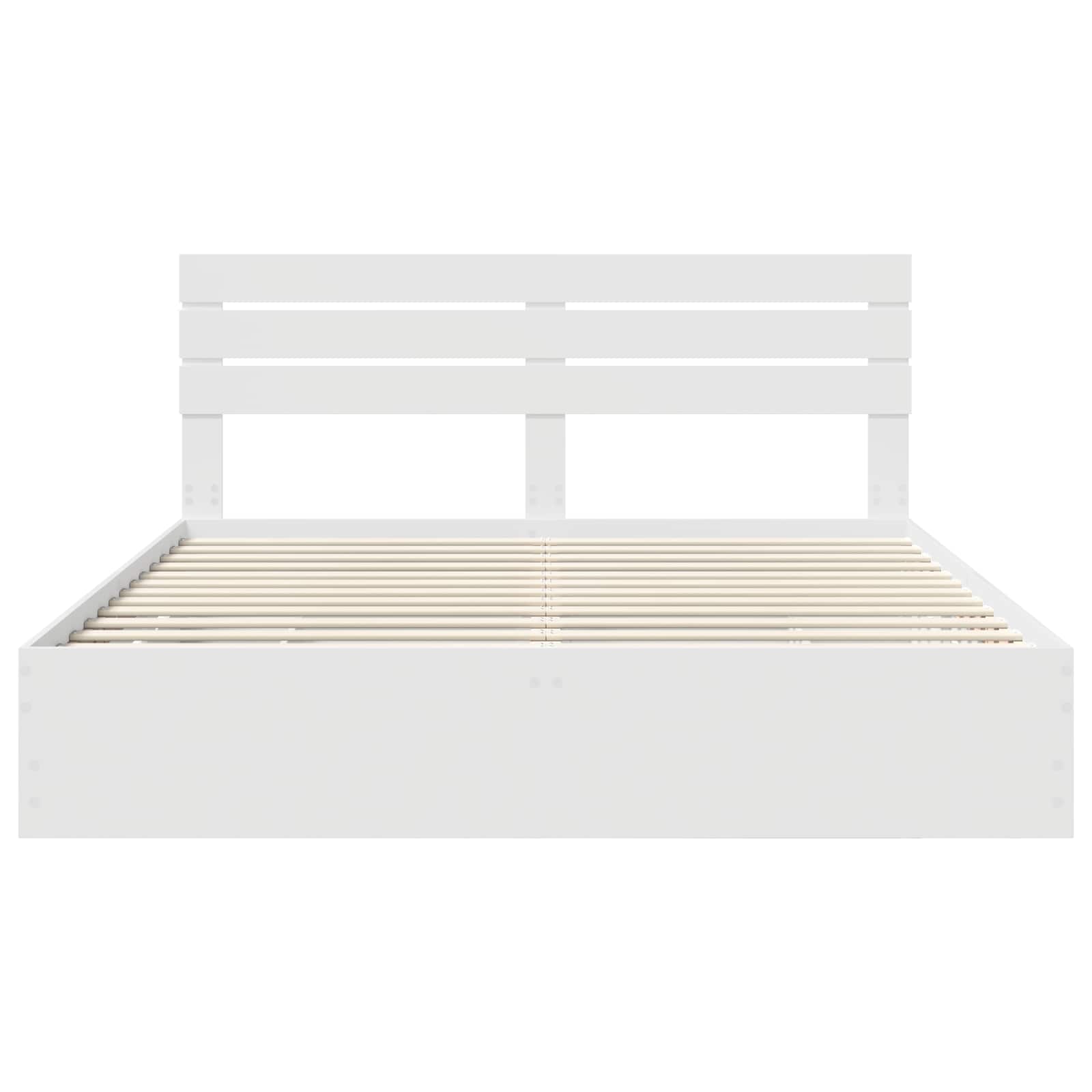 vidaXL Bettrahmen mit Schubladen Weiß 200 x 200 cm Ingenieurs Holz