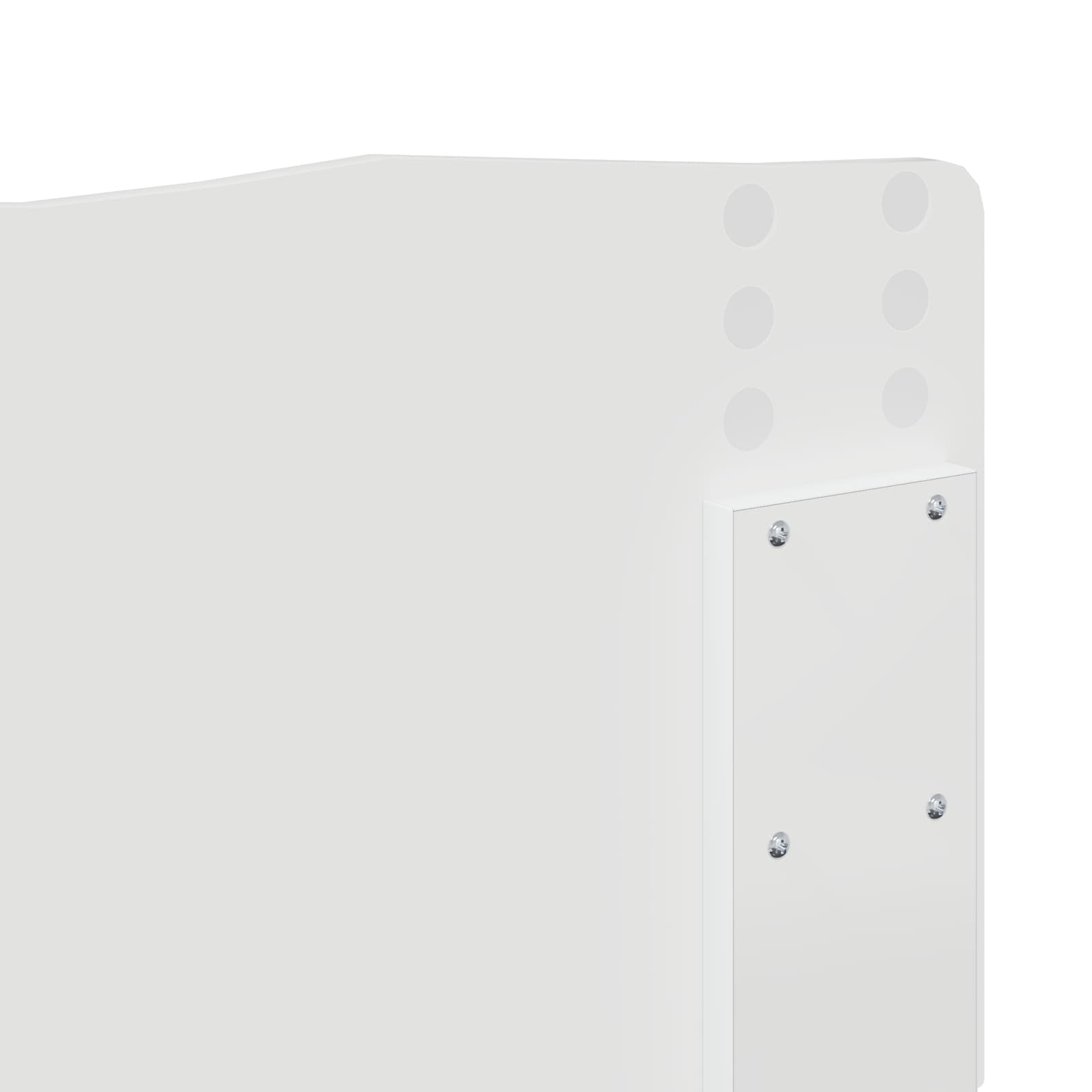 vidaXL Bettrahmen mit Kopfteil Weiß 200 x 200 cm Holzwerkstoff