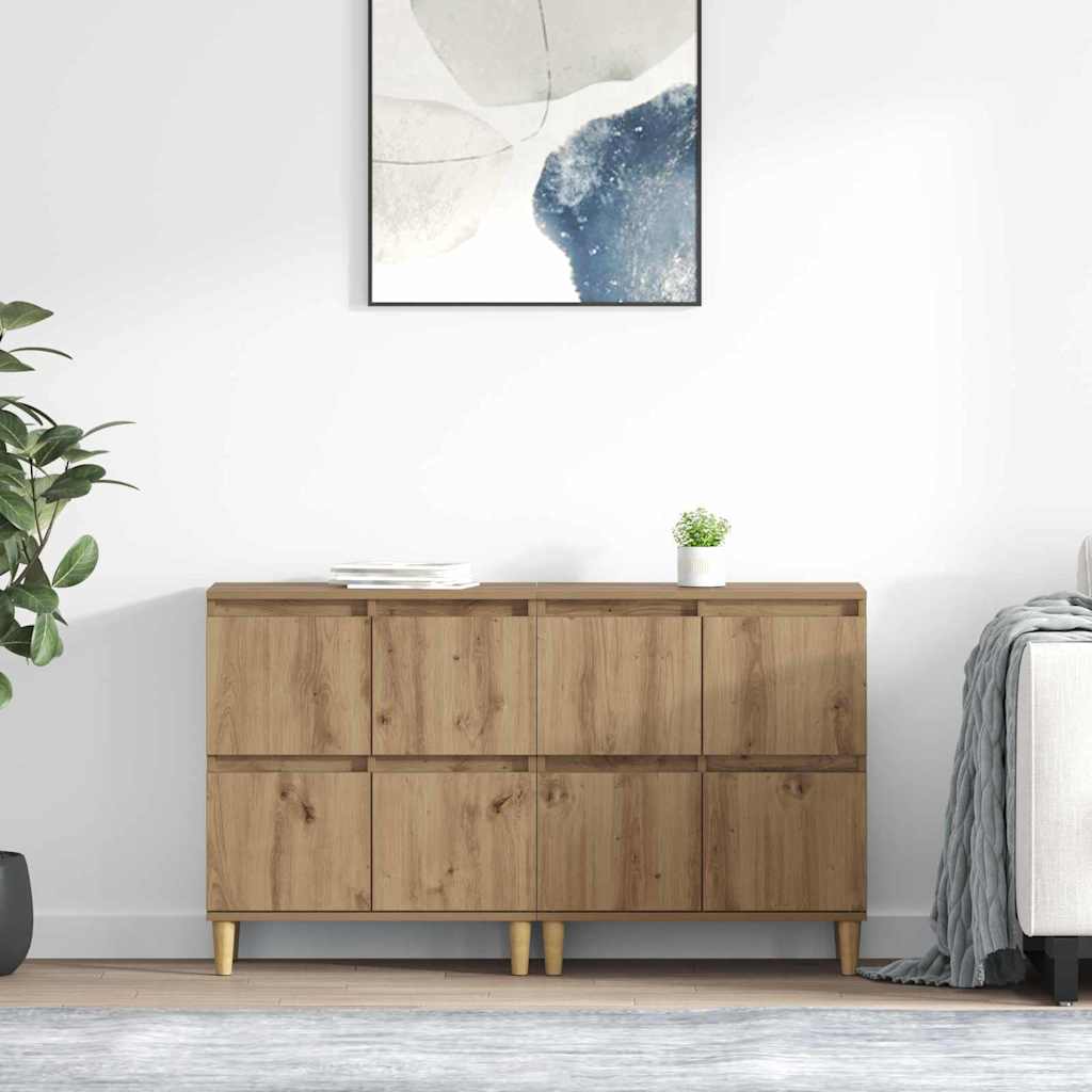 vidaXL Sideboards 2 Stk. Weiß 60x35x70 cm Holzwerkstoff