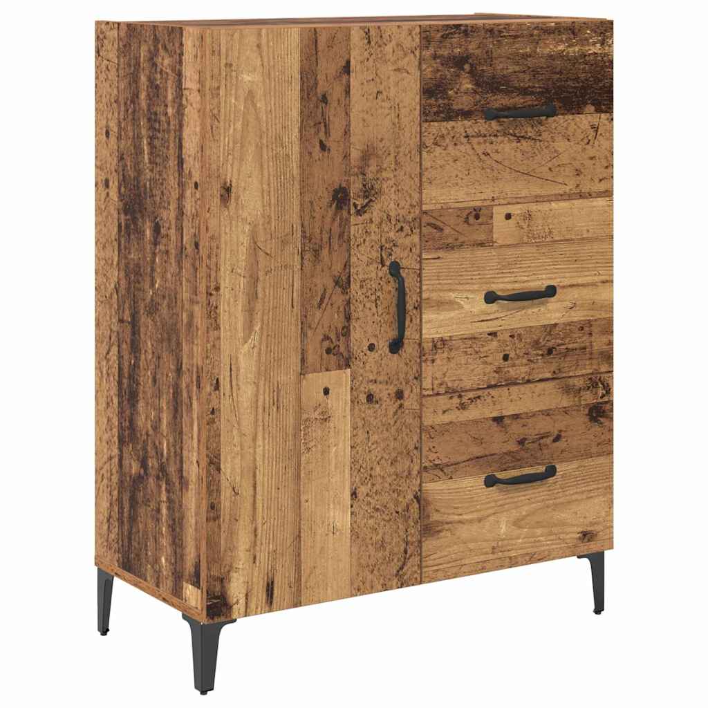vidaXL Highboard Wandmontiert Altholz 69,5 x 34 x 180 cm Holzwerkstoff