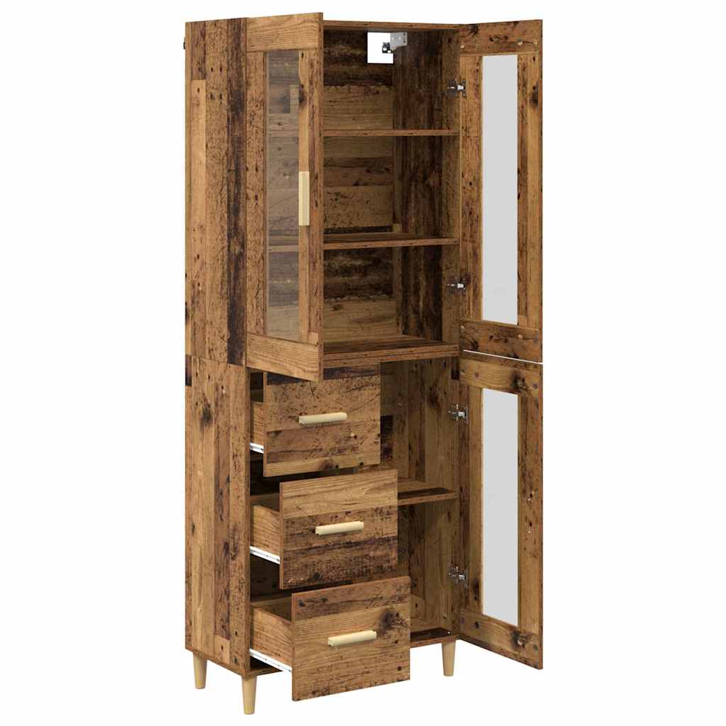 vidaXL Highboard Altholz 69,5 x 34 x 180 cm Holzwerkstoff