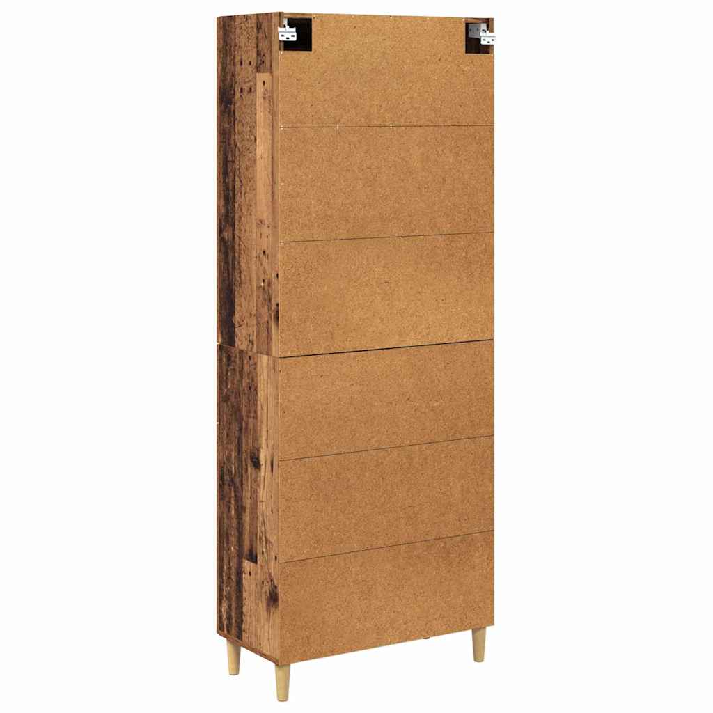 vidaXL Highboard Altholz 69,5 x 34 x 180 cm Holzwerkstoff