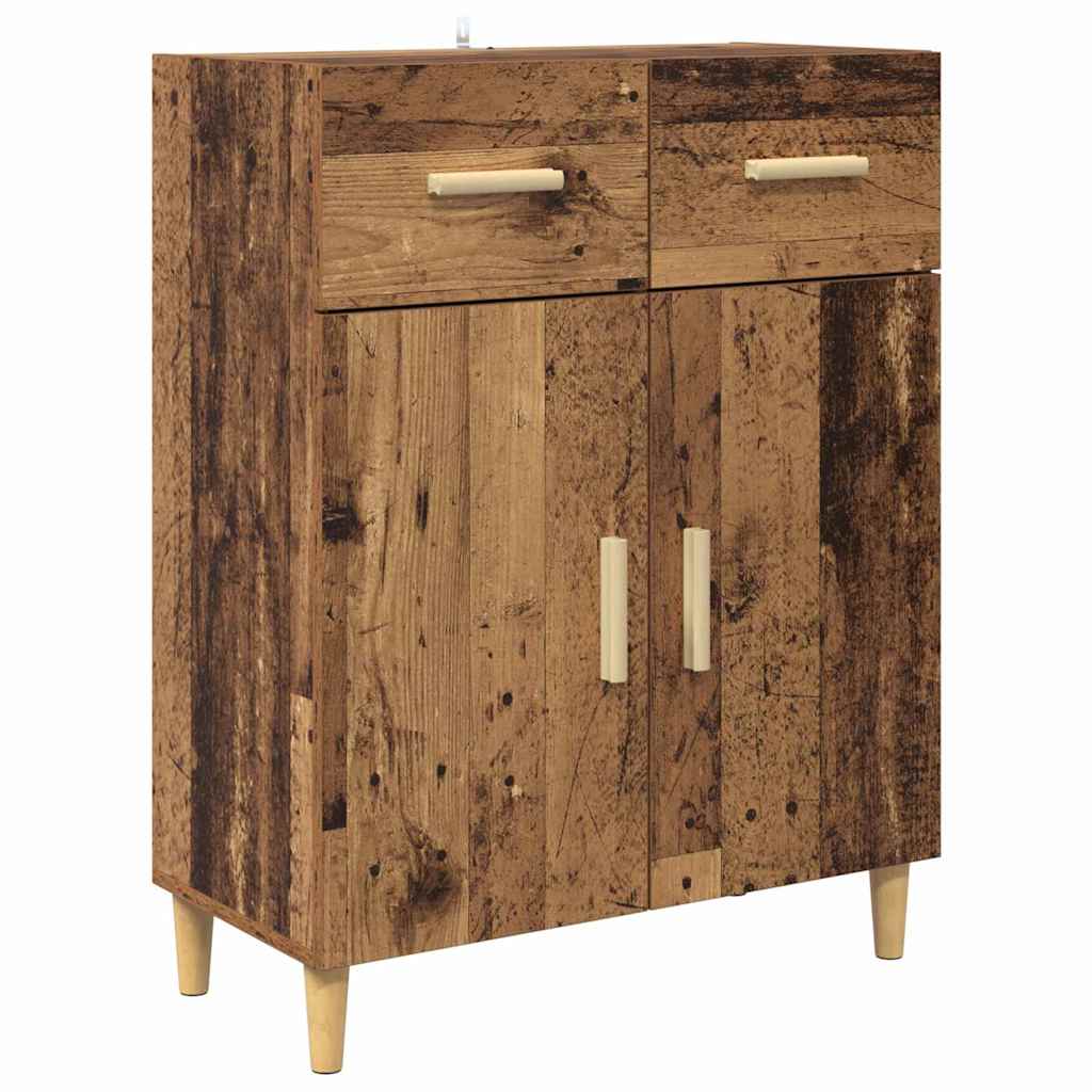 vidaXL Highboard Altholz 69,5 x 34 x 180 cm Holzwerkstoff