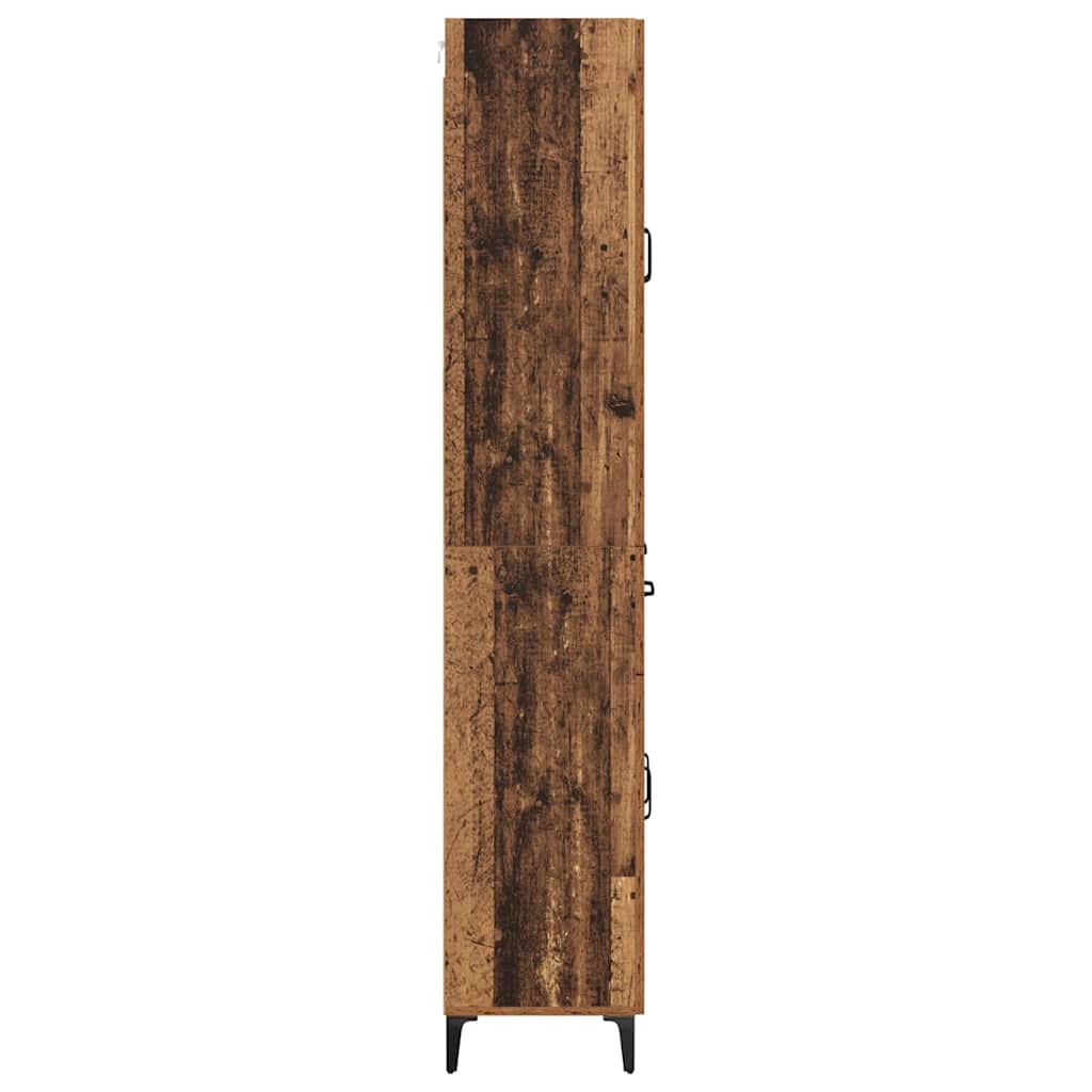 vidaXL Highboard Wandmontiert Altholz 69,5 x 34 x 180 cm Holzwerkstoff