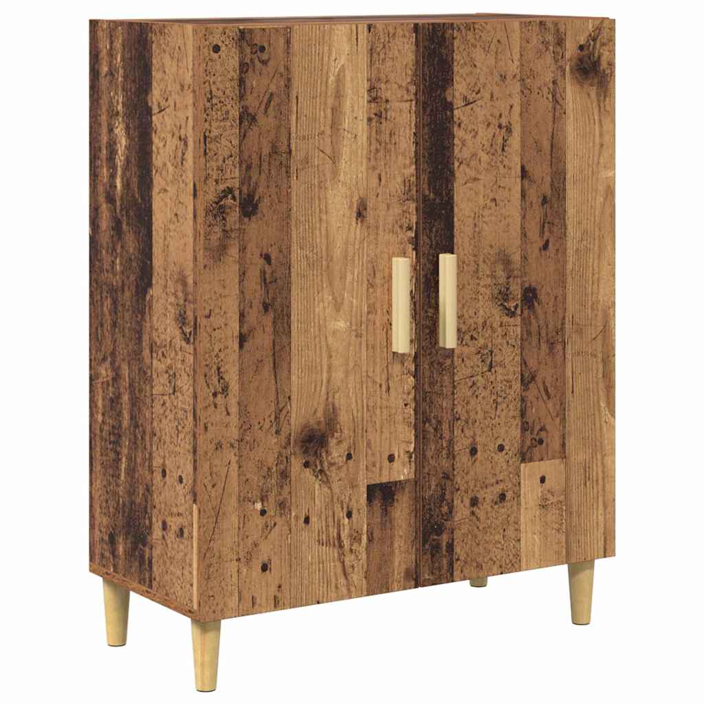 vidaXL Highboard Altholz 69,5 x 34 x 180 cm Engineered Wood und Glas