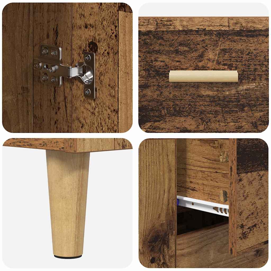 vidaXL Highboard Altholz 69,5 x 34 x 180 cm Holzwerkstoff