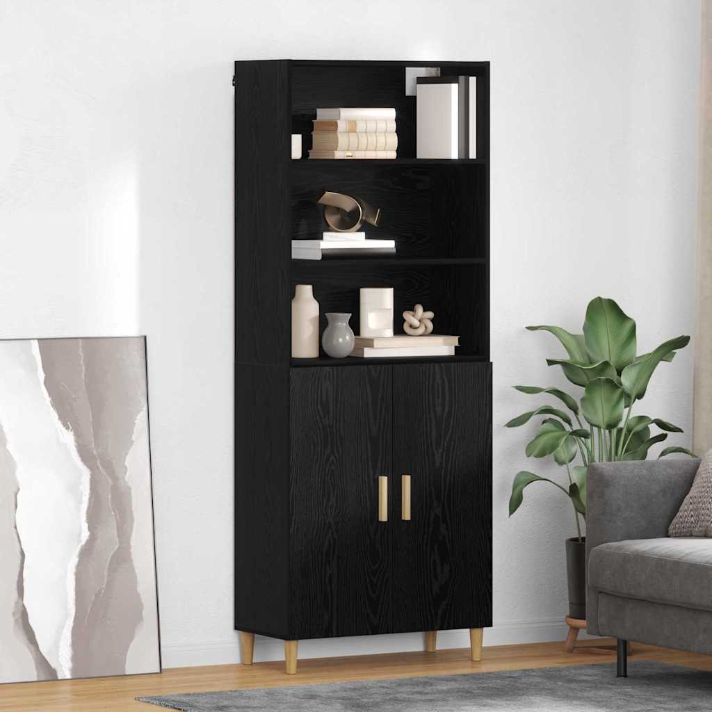 vidaXL Highboard Altholz 69,5 x 32,5 x 180 cm Holzwerkstoff