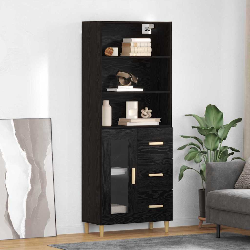vidaXL Highboard Altholz 69,5 x 32,5 x 180 cm Holzwerkstoff