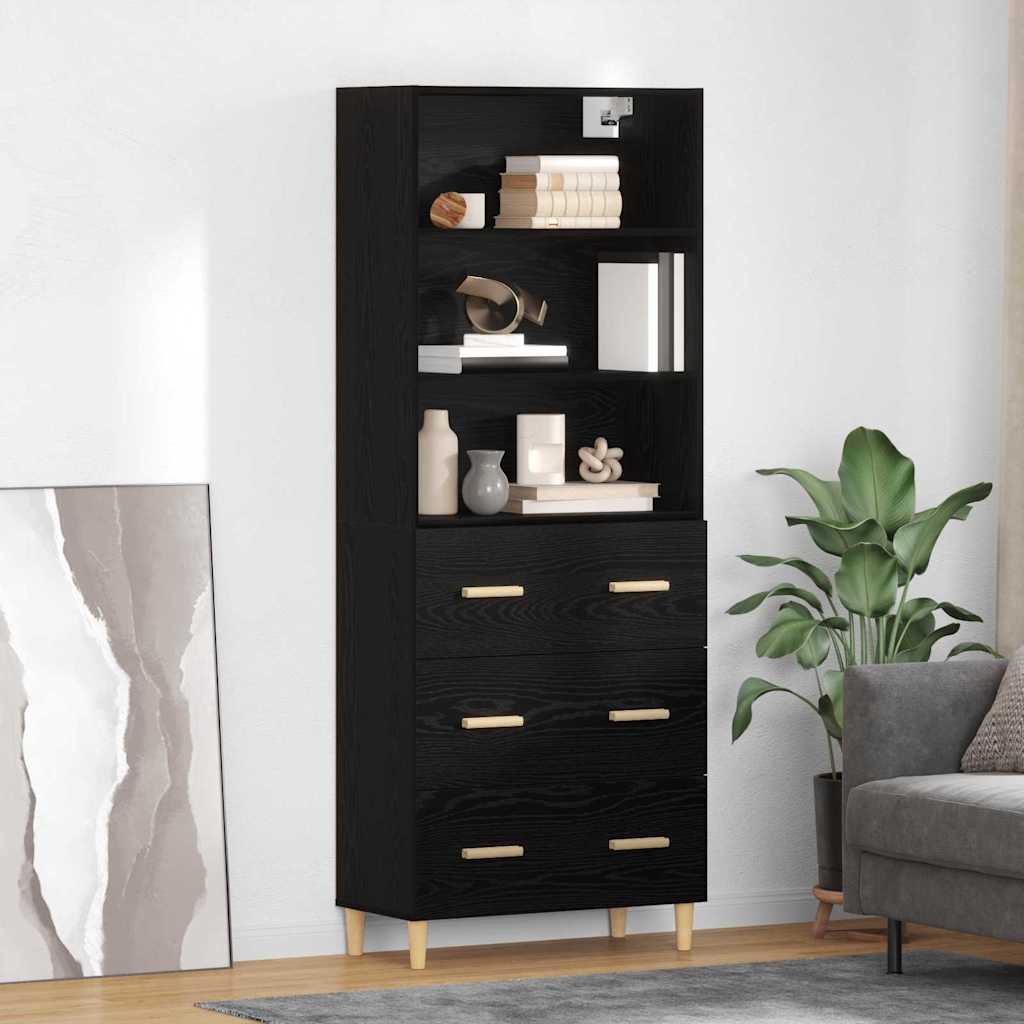 vidaXL Highboard Altholz 69,5 x 32,5 x 180 cm Holzwerkstoff