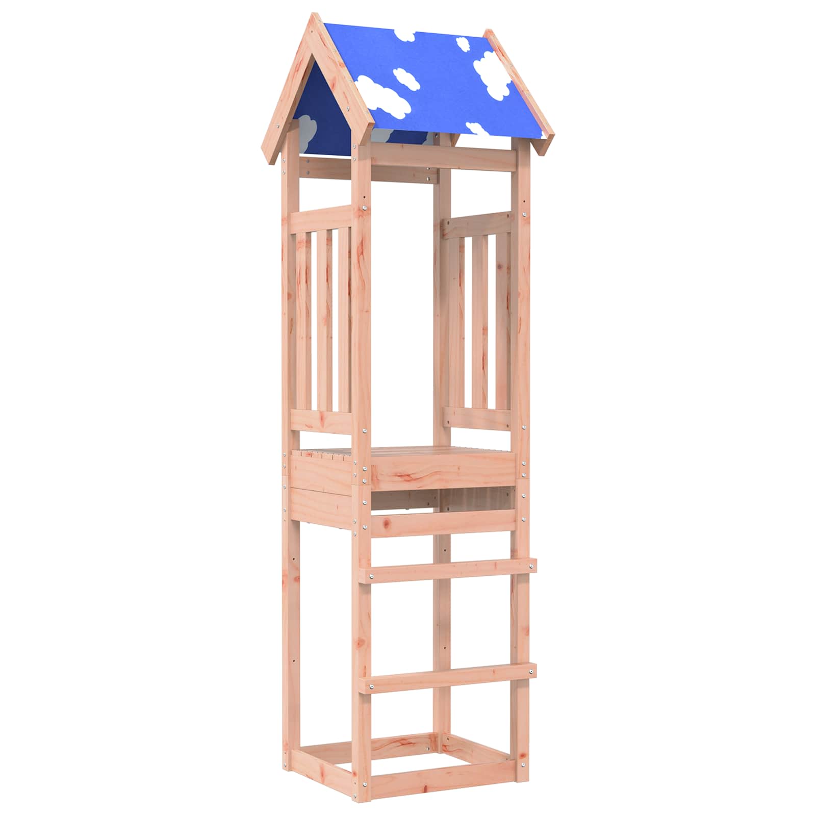 vidaXL Spielturm Braun 52,5 x 46,5 x 208 cm Massives Kiefernholz