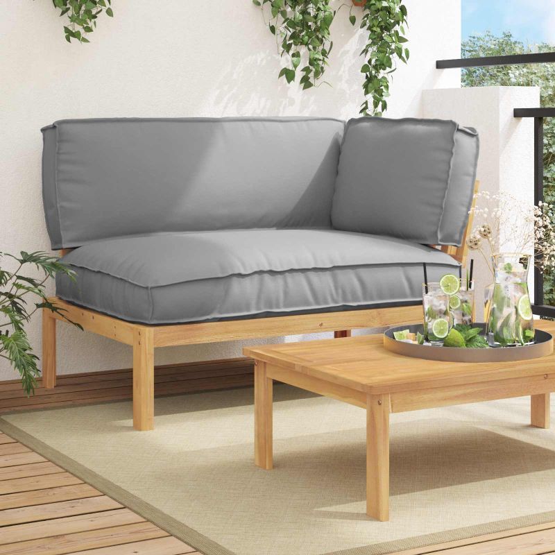 vidaXL Sofa Set Uni Anthrazit 131,5 x 92 x 69 cm Massivholz Akazie