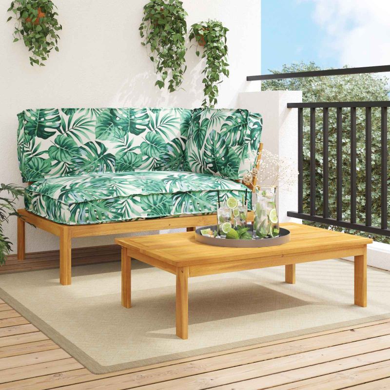 vidaXL Sofa Set Uni Anthrazit 131,5 x 92 x 69 cm Massivholz Akazie