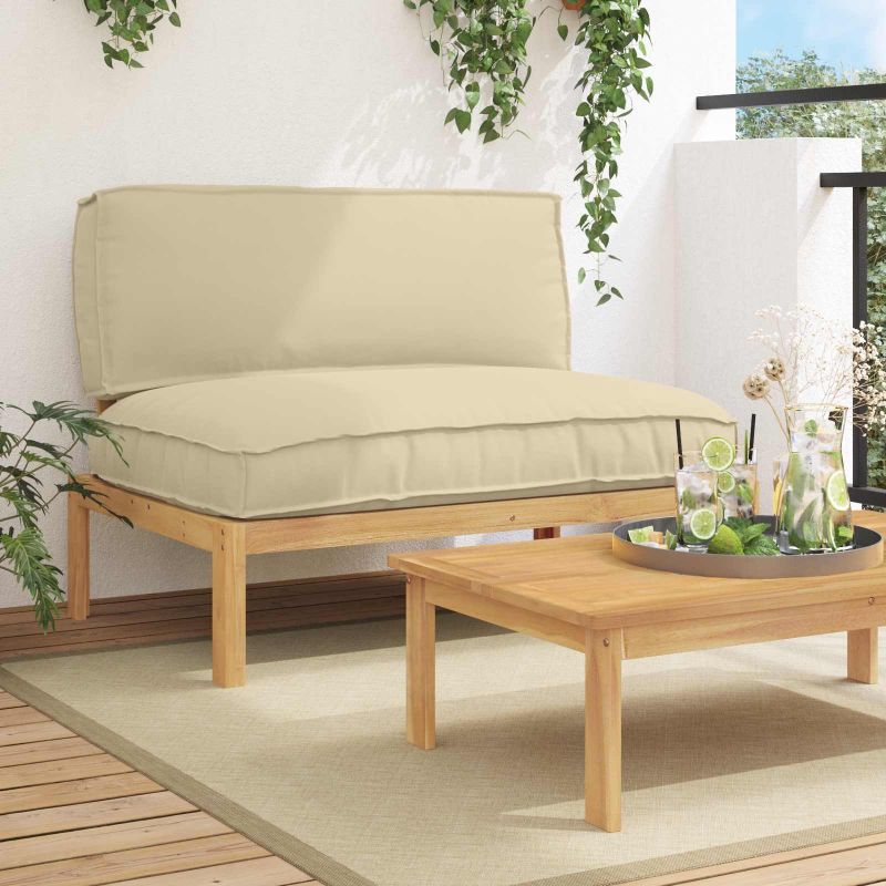 vidaXL Sofa Set Uni Anthrazit 131,5 x 92 x 69 cm Massivholz Akazie