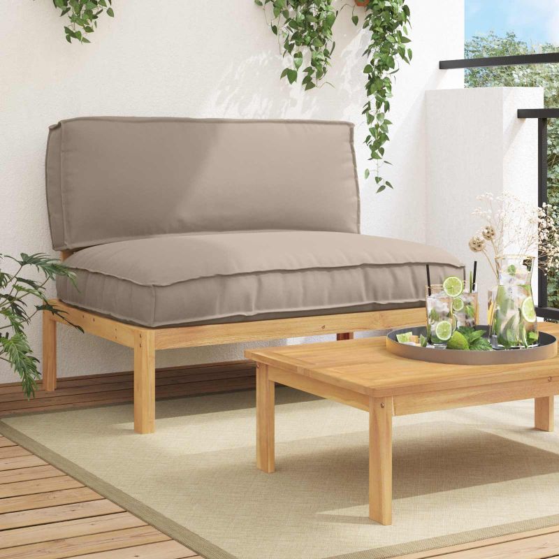 vidaXL Sofa Set Uni Anthrazit 131,5 x 92 x 69 cm Massivholz Akazie