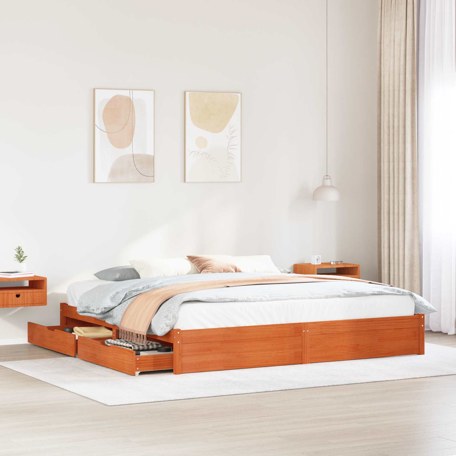 Massivholzbett ohne Matratze 75x190 cm Kiefernholz