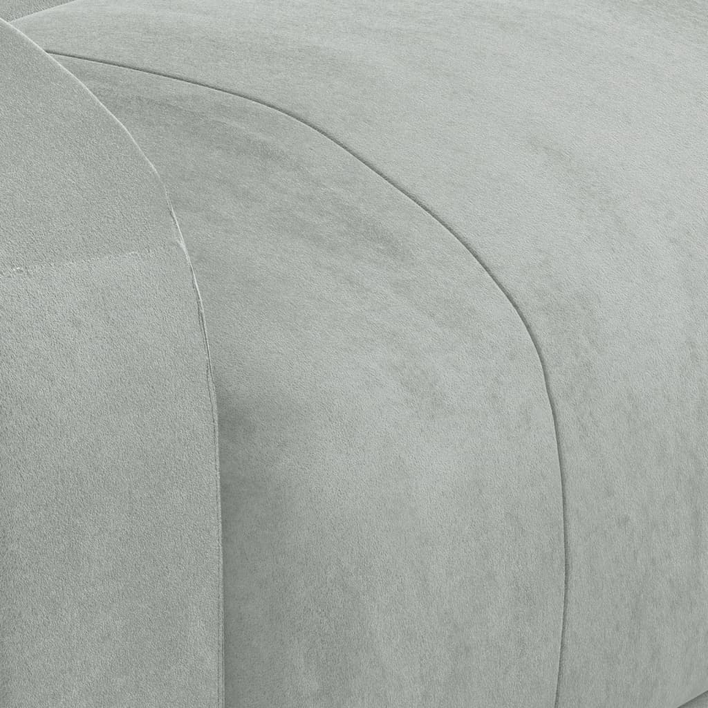 vidaXL Relaxsessel Hellgrau Samt