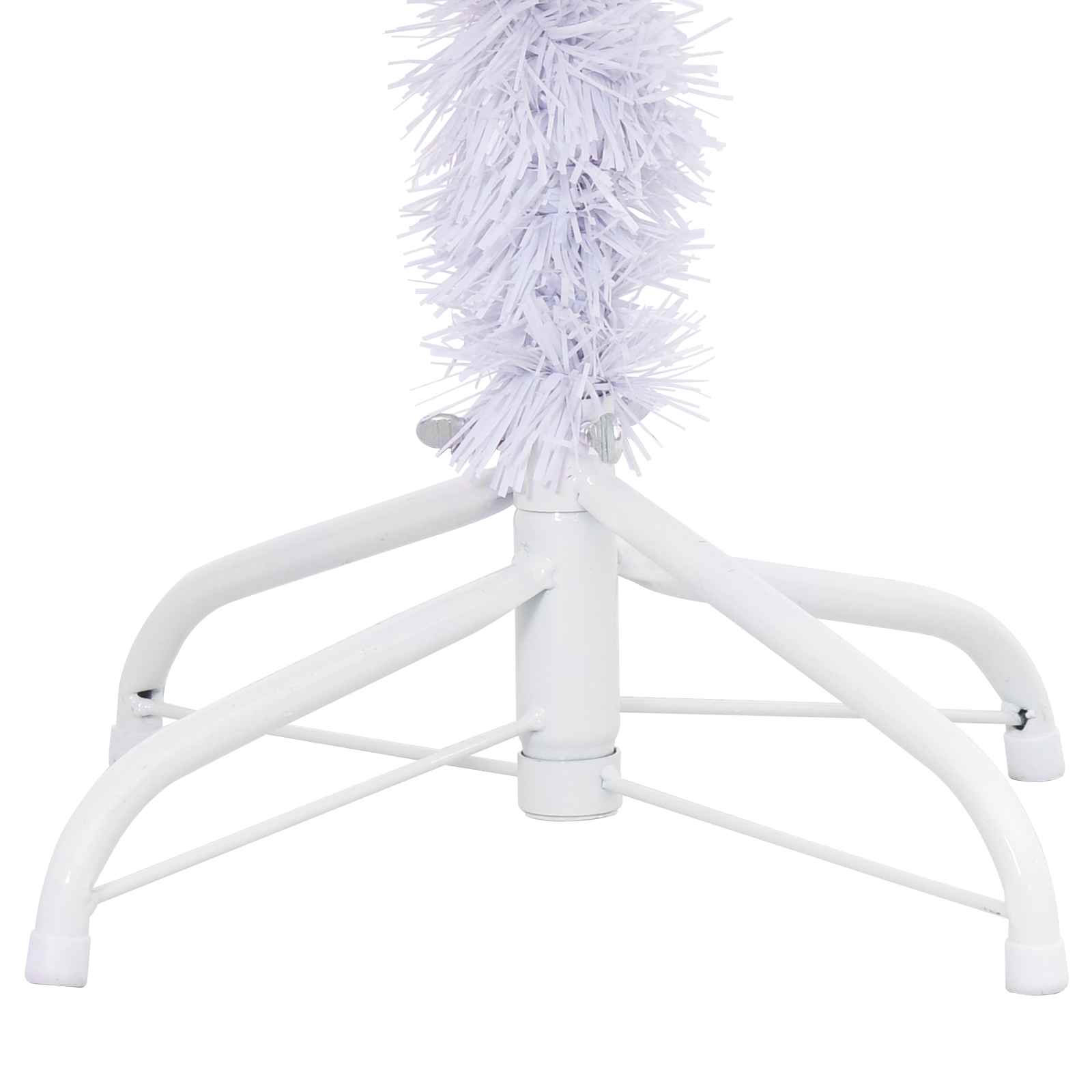 vidaXL Künstlicher Weihnachtsbaum Weiß 120 cm PVC und Stahl