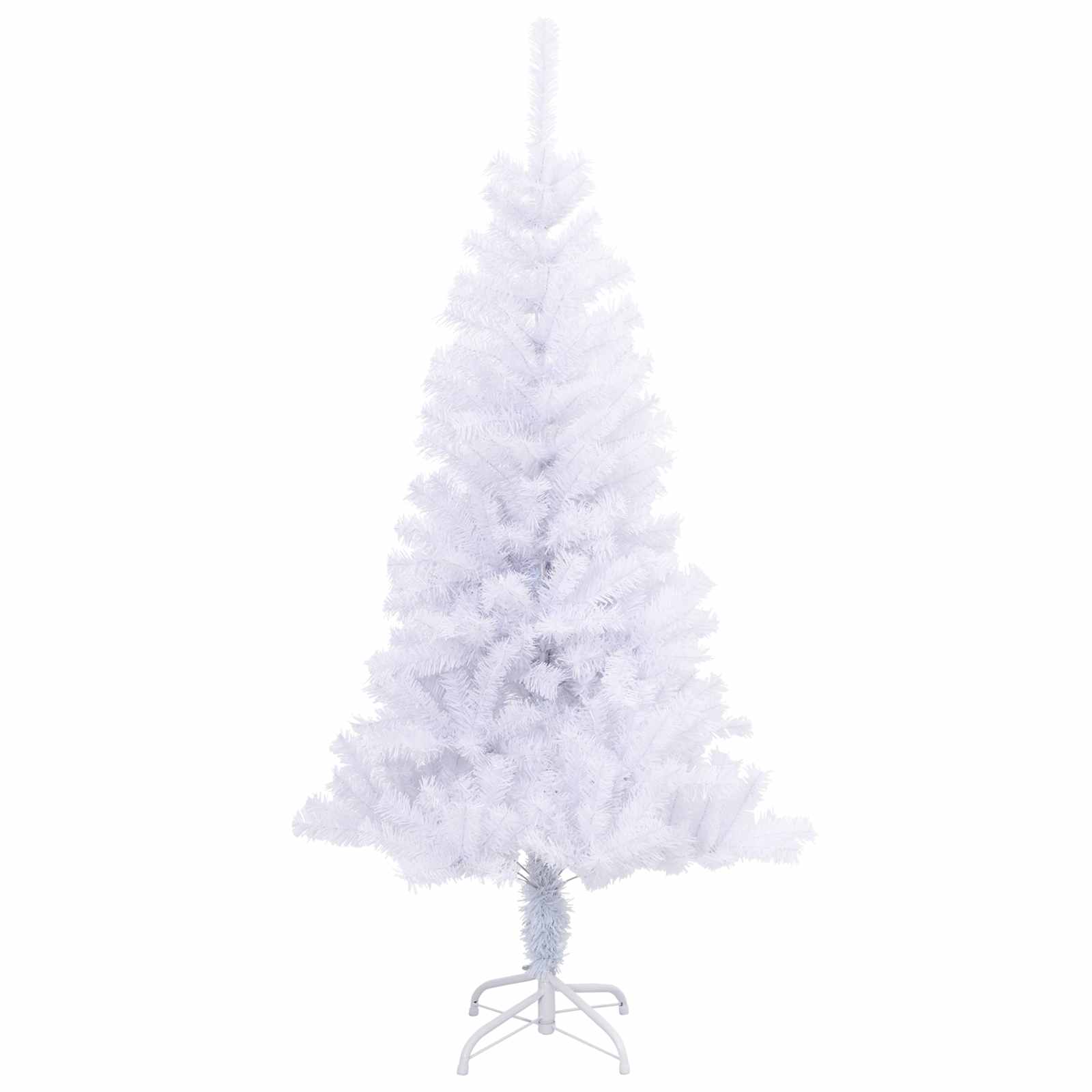 vidaXL Künstlicher Weihnachtsbaum Weiß 120 cm PVC und Stahl