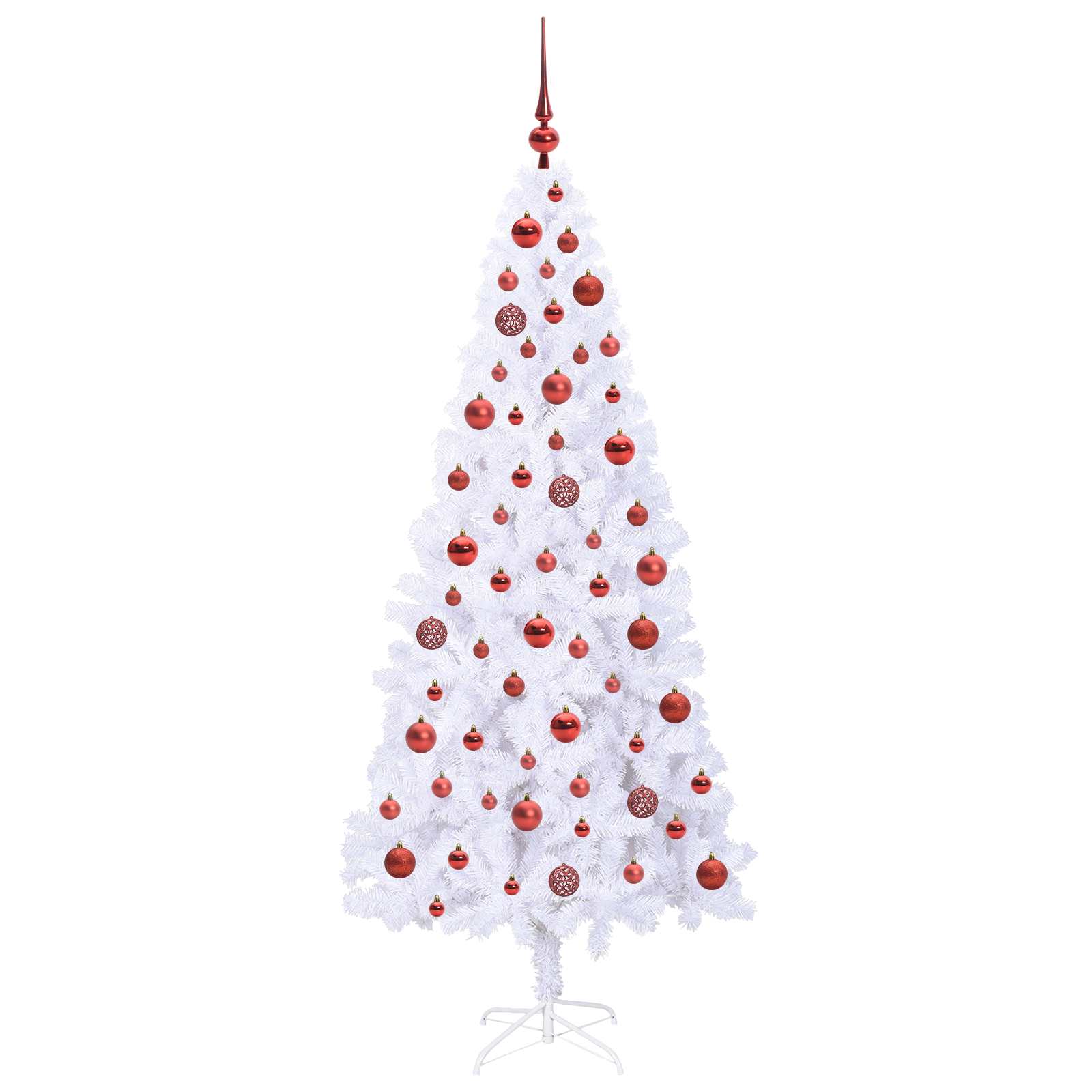 vidaXL Künstlicher Weihnachtsbaum Weiß 180 cm PVC und Stahl