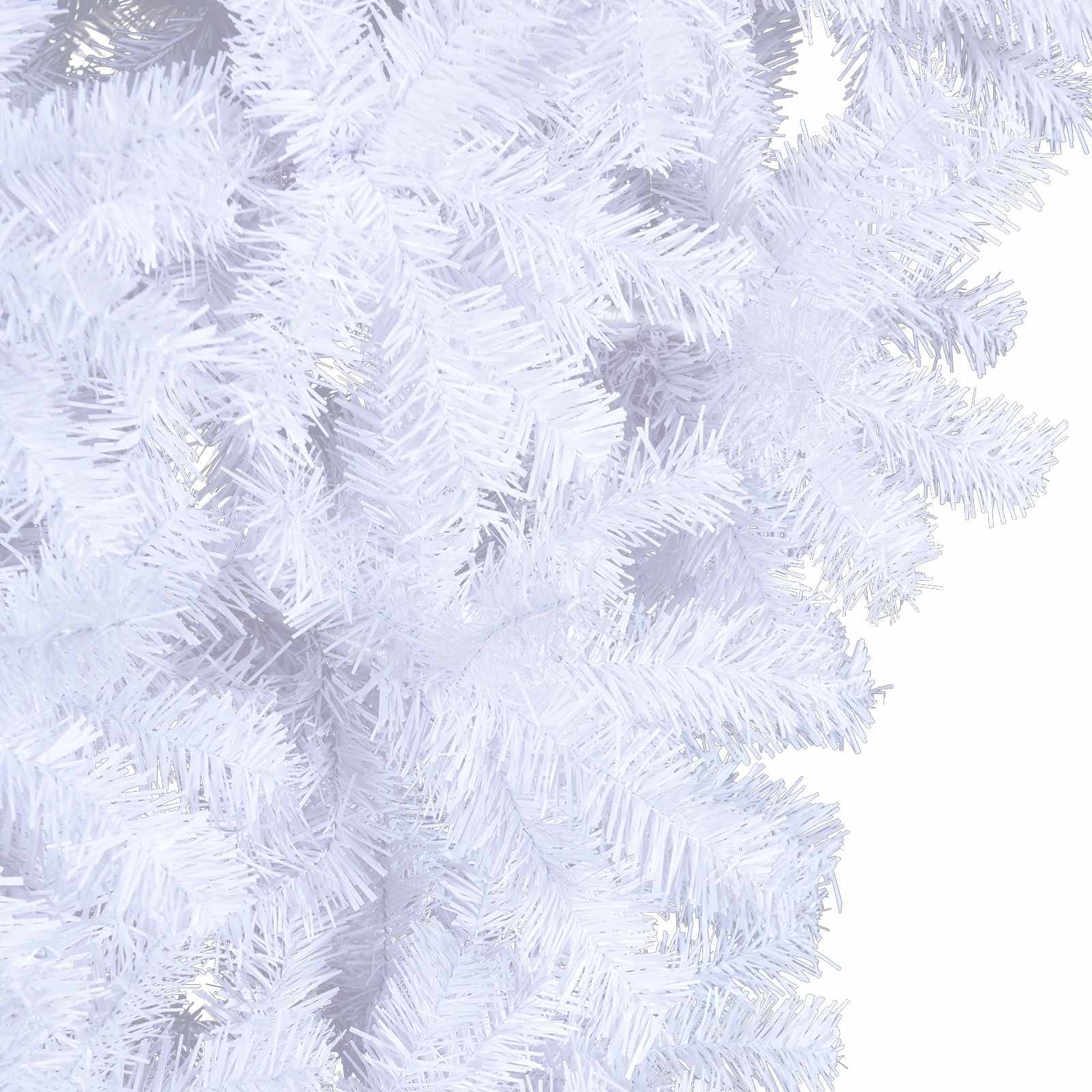 vidaXL Künstlicher Weihnachtsbaum Weiß 210 cm PVC und Stahl